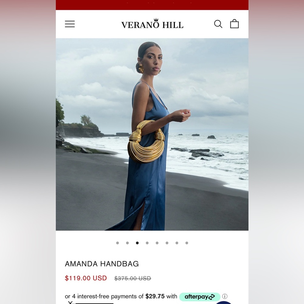 Verano Hill vegan leather gold chic bag!